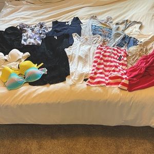 Lot of 11 Size L Tank Tops + 4 Swim Tops!